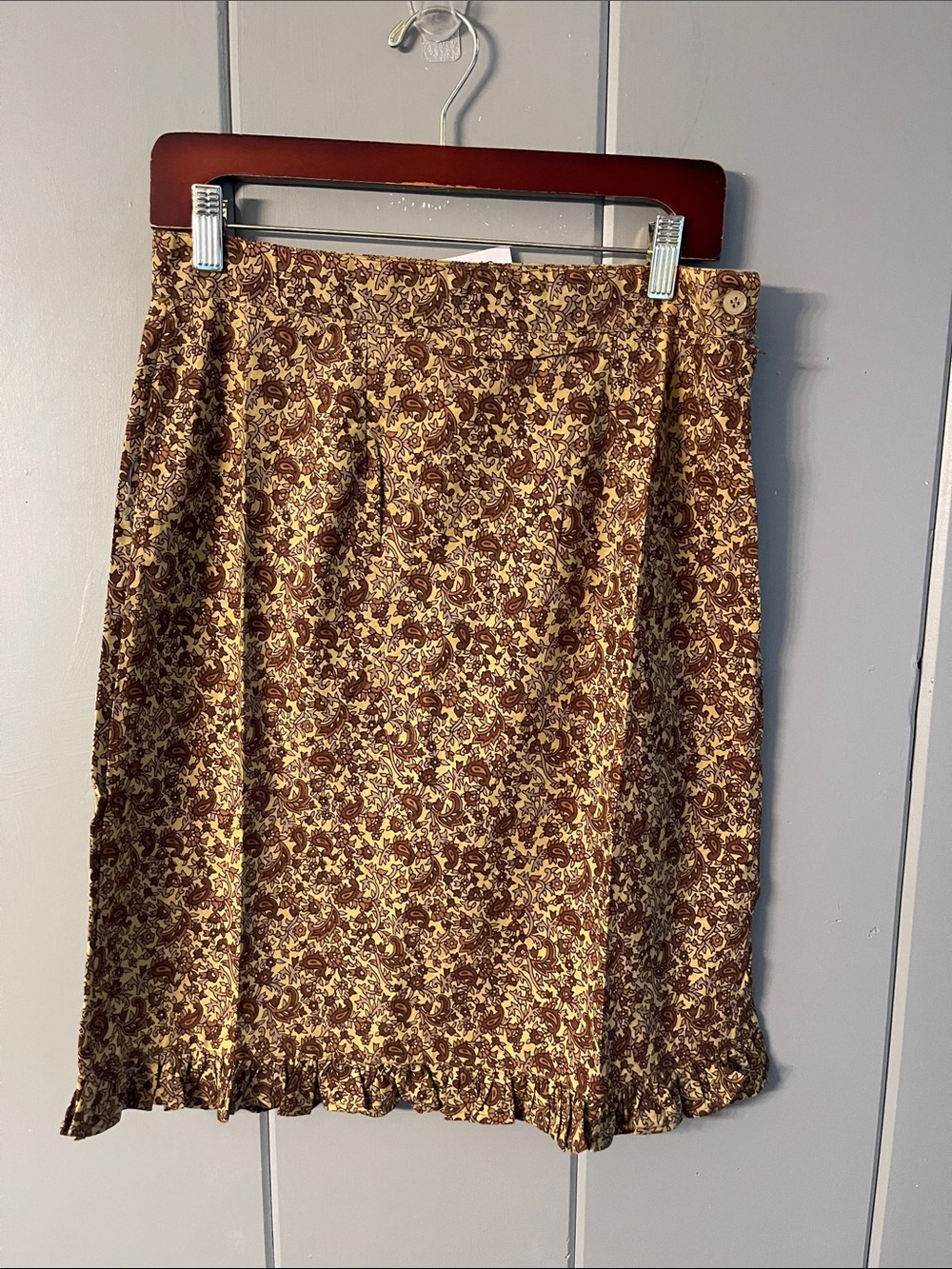 NWT Funky People Skirt Brown Floral Cottage Romantic Feminine Whimsical Boho